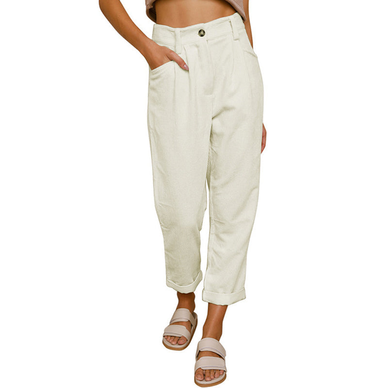 Pantalon taille haute coupe fluide – Confort, style & élégance décontractée