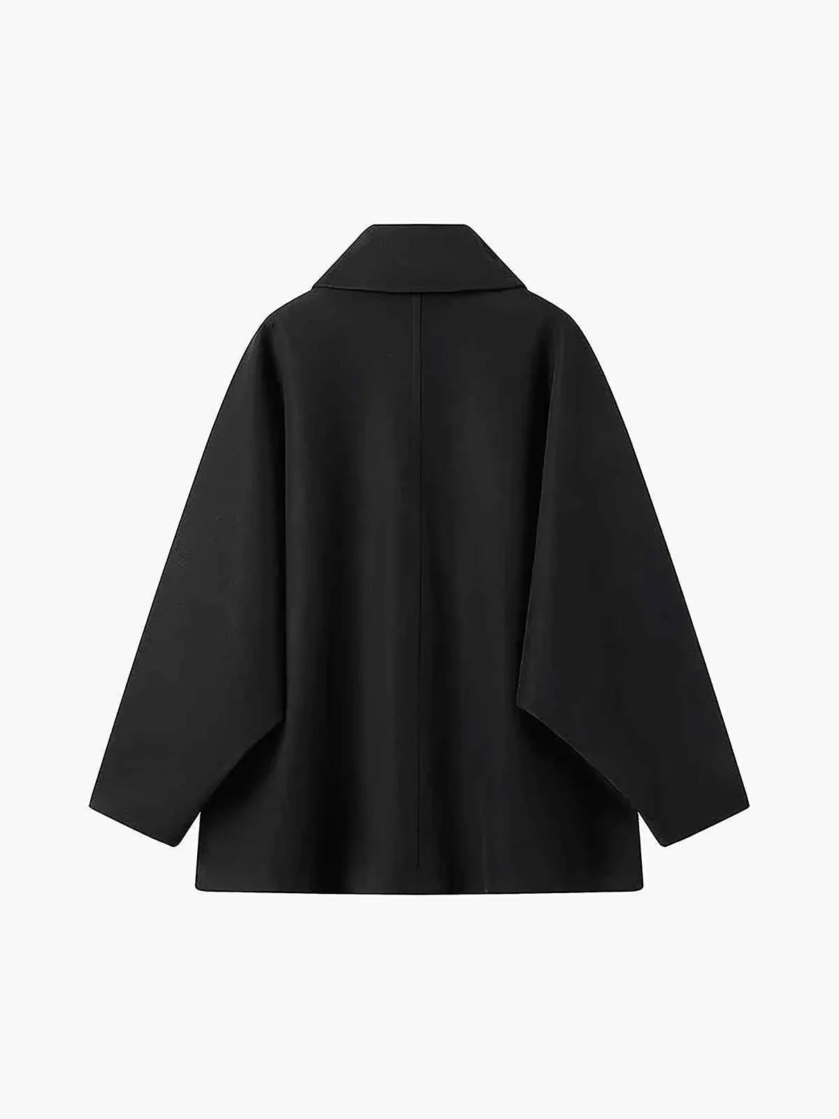 Avéline | Manteau Oversize Femme Hiver Élégant avec Col Revers et Fermeture Asymétrique