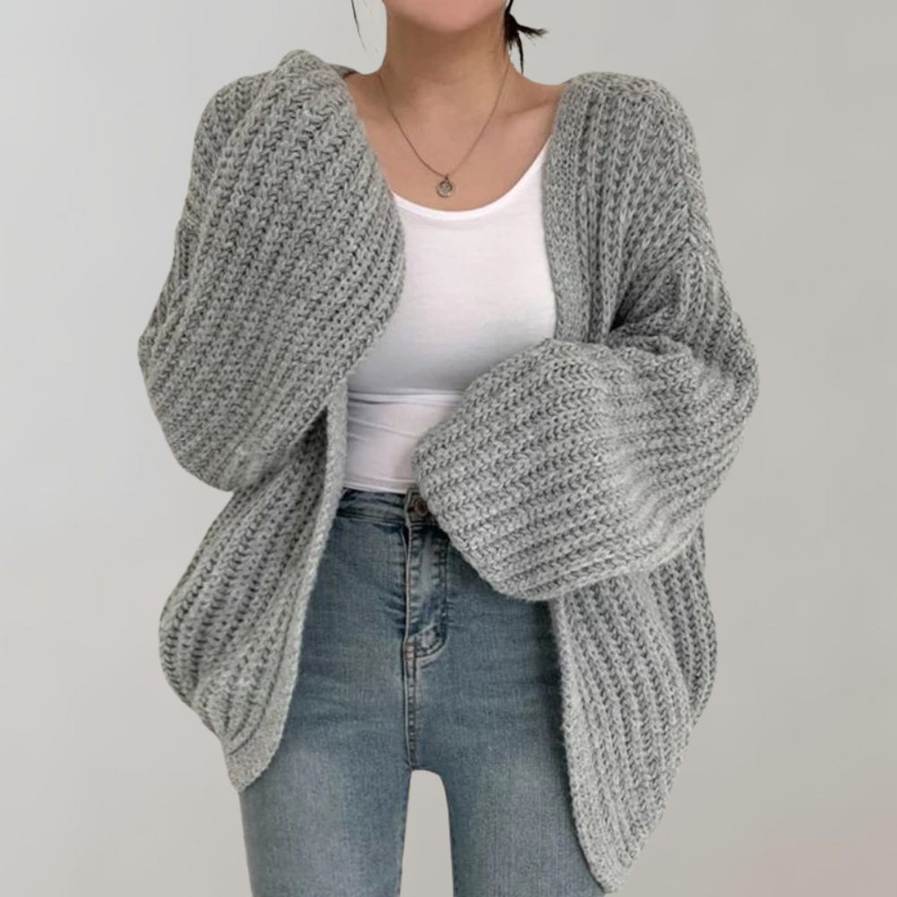 Cardigan Oversize Femme | Tricot Confort Longues Manches