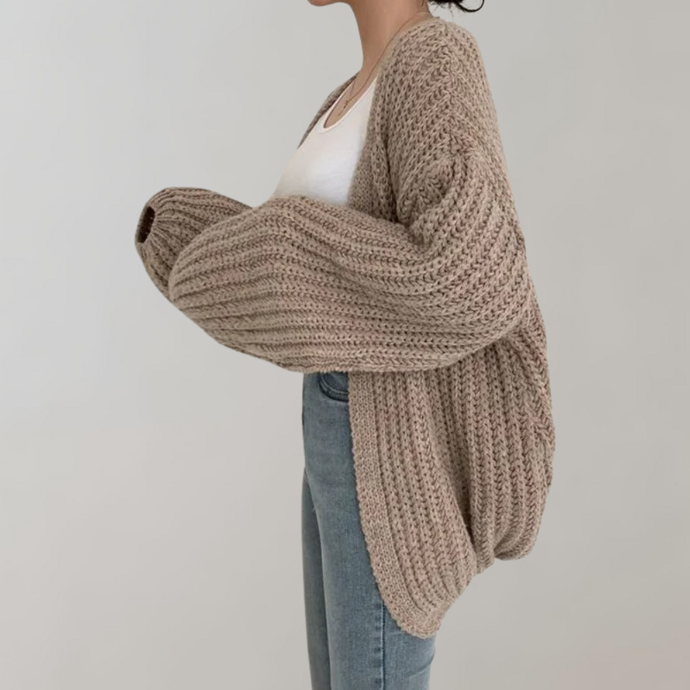 Cardigan Oversize Femme | Tricot Confort Longues Manches