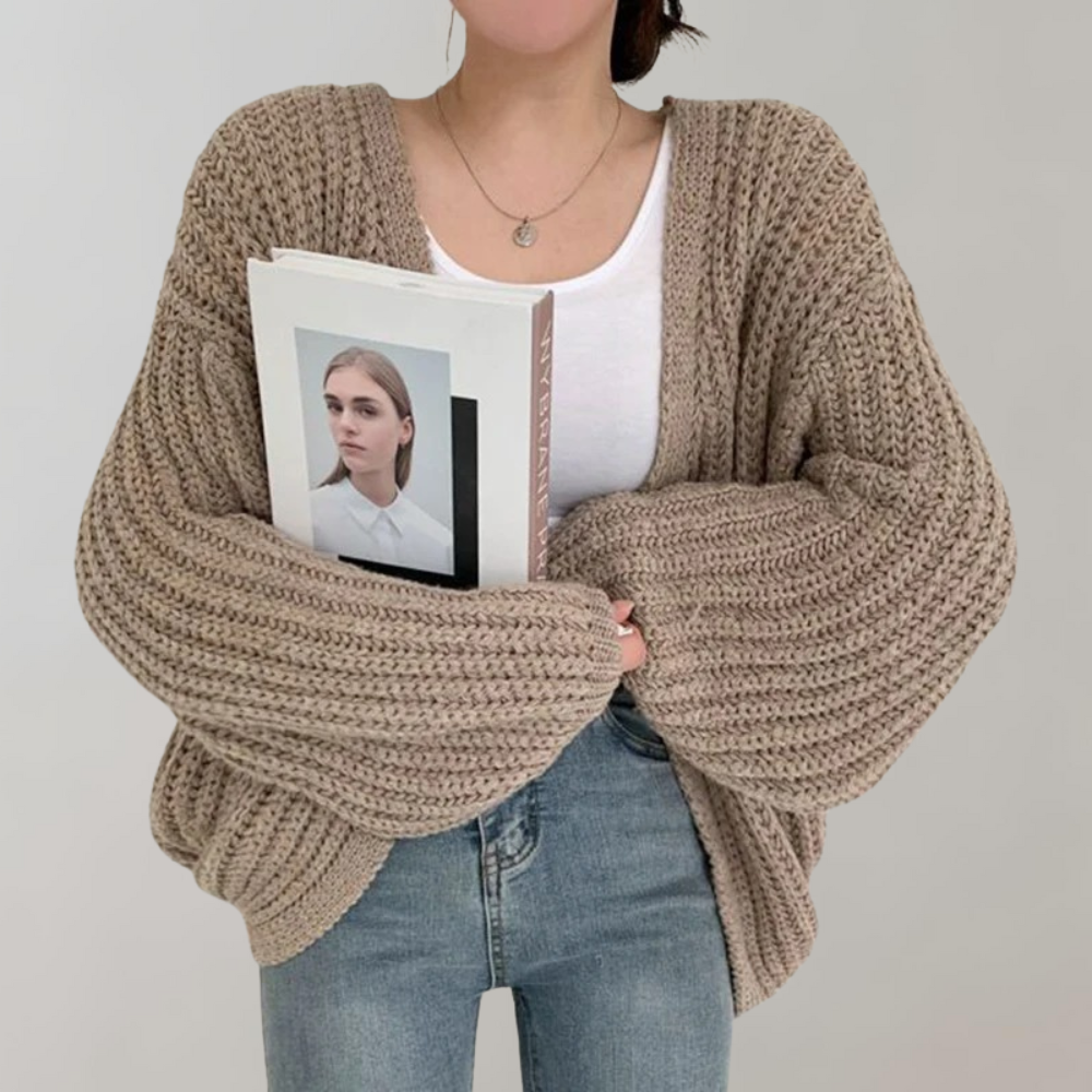 Cardigan Oversize Femme | Tricot Confort Longues Manches