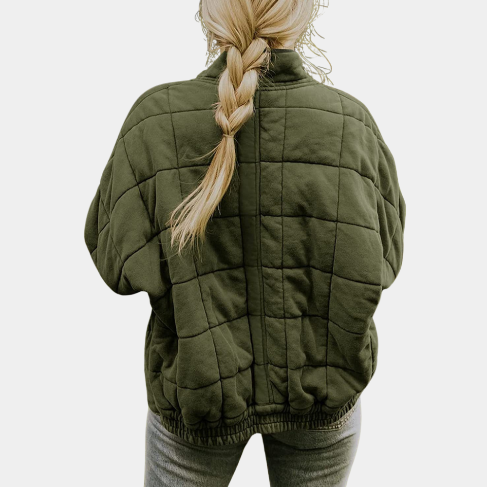 Émilienne | Veste Femme Zipée à Poches Latérales et Coupe Décontractée