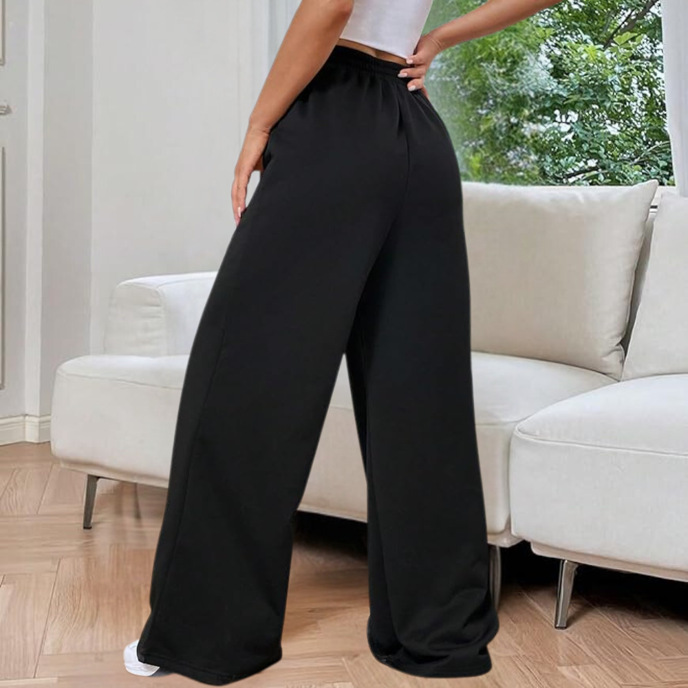 Cyrielle | Pantalon Jogger Femme Taille Haute, Large et Confortable