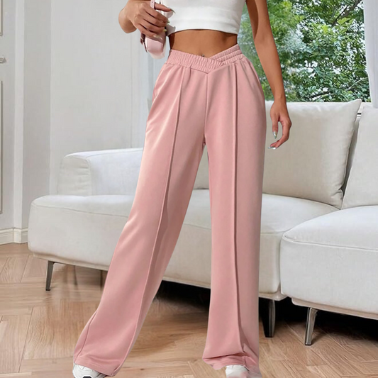 Cyrielle | Pantalon Jogger Femme Taille Haute, Large et Confortable