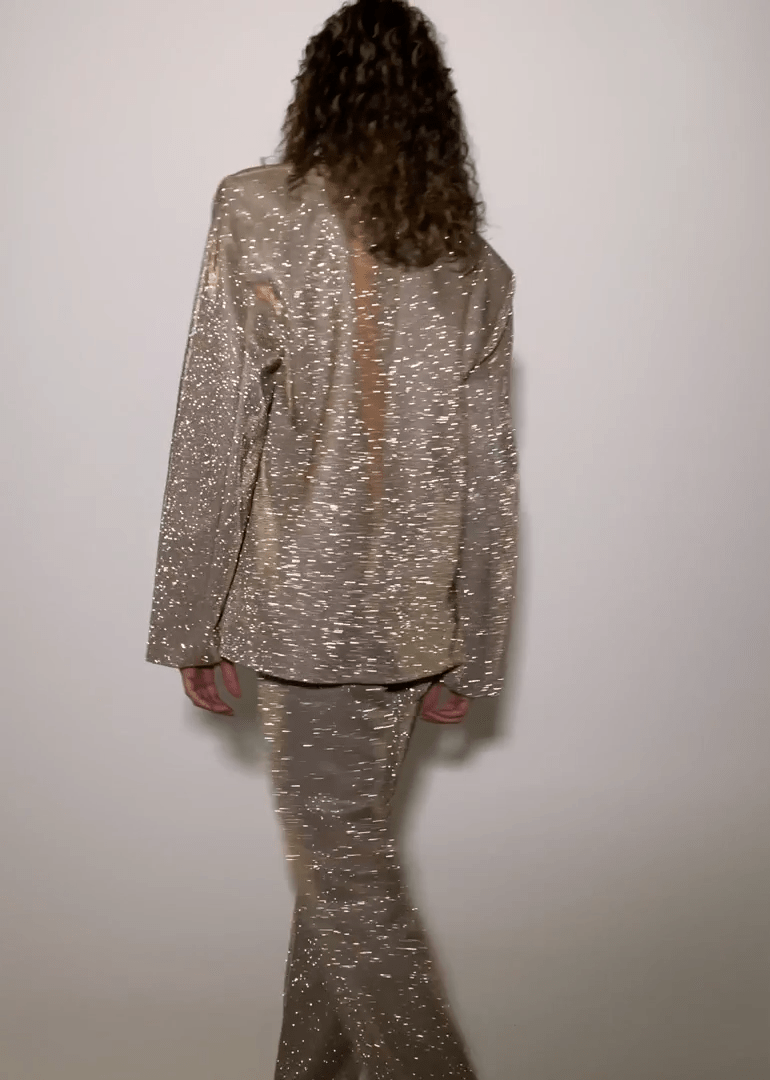 Ensemble Femme Glitter 3 Pièces | Blazer, Pantalon et Top Chic pour Gala et Fêtes