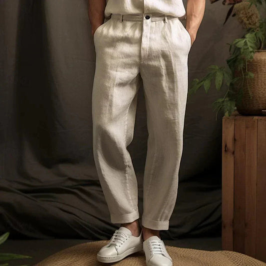 Casual Linen Pants | Pantalon en Lin Homme Décontracté | Léger et Respirant pour l’Été