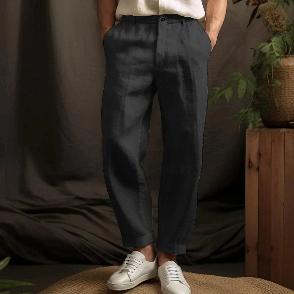 Casual Linen Pants | Pantalon en Lin Homme Décontracté | Léger et Respirant pour l’Été