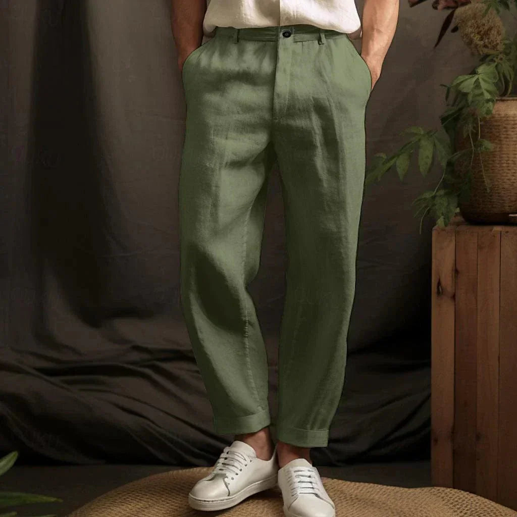 Casual Linen Pants | Pantalon en Lin Homme Décontracté | Léger et Respirant pour l’Été