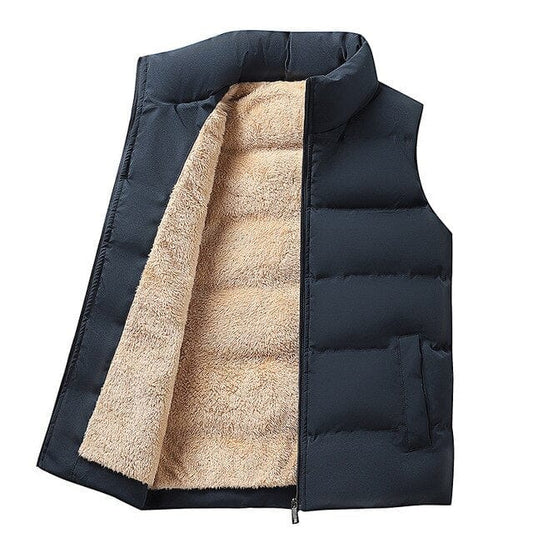 Cole | Gilet Homme Matelassé avec Doublure Polaire et Col Montant