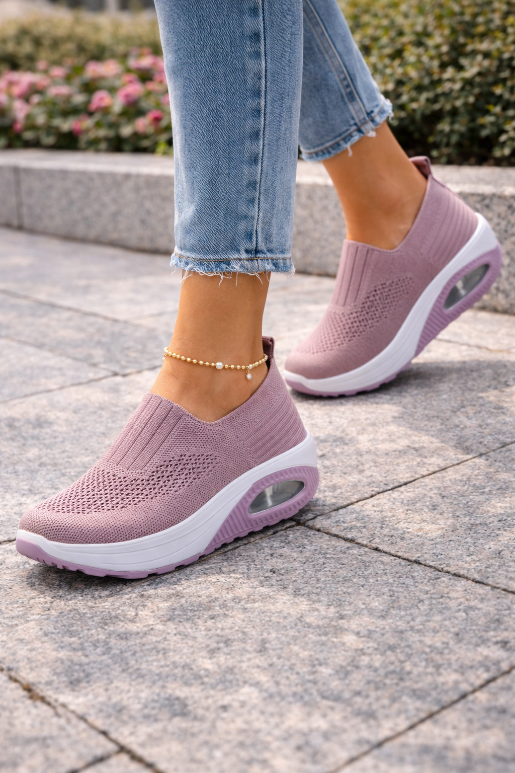 Chaussures de Marche Femme Slip-On – Confort Léger pour le Quotidien