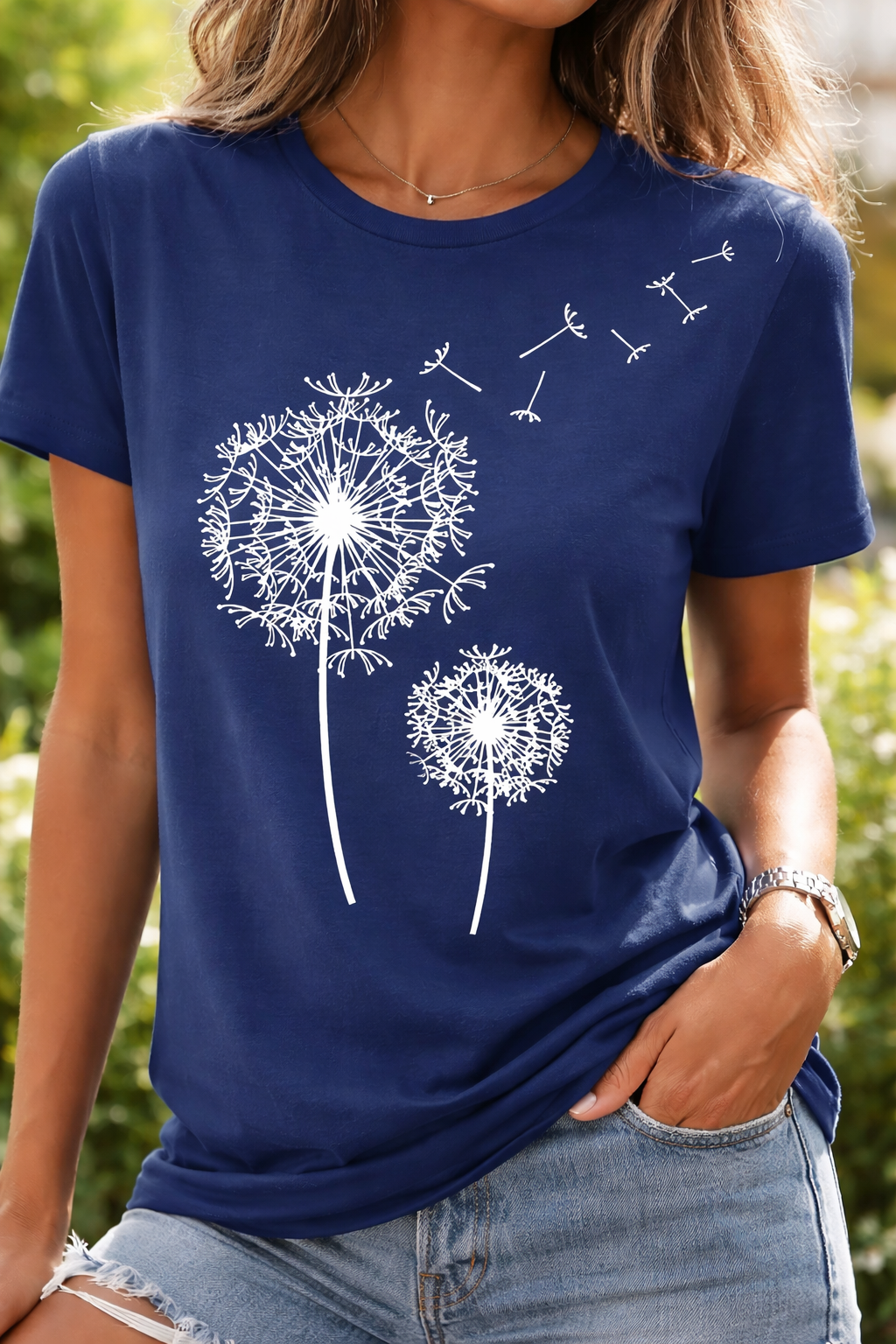 T-Shirt Femme à Manches Courtes – Imprimé Minimaliste pour le Quotidien