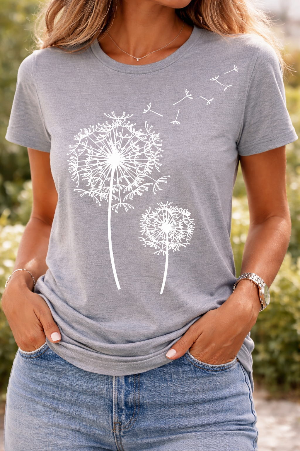 T-Shirt Femme à Manches Courtes – Imprimé Minimaliste pour le Quotidien