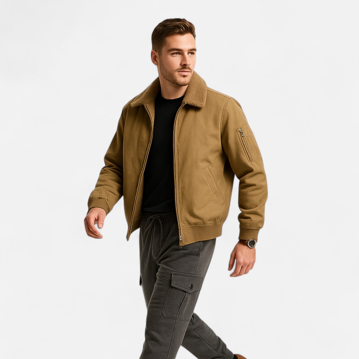 Cotton Lambswool Jacket Homme | Veste Décontractée en Coton & Laine | Élégance Intemporelle et Chaleur Saisonnière