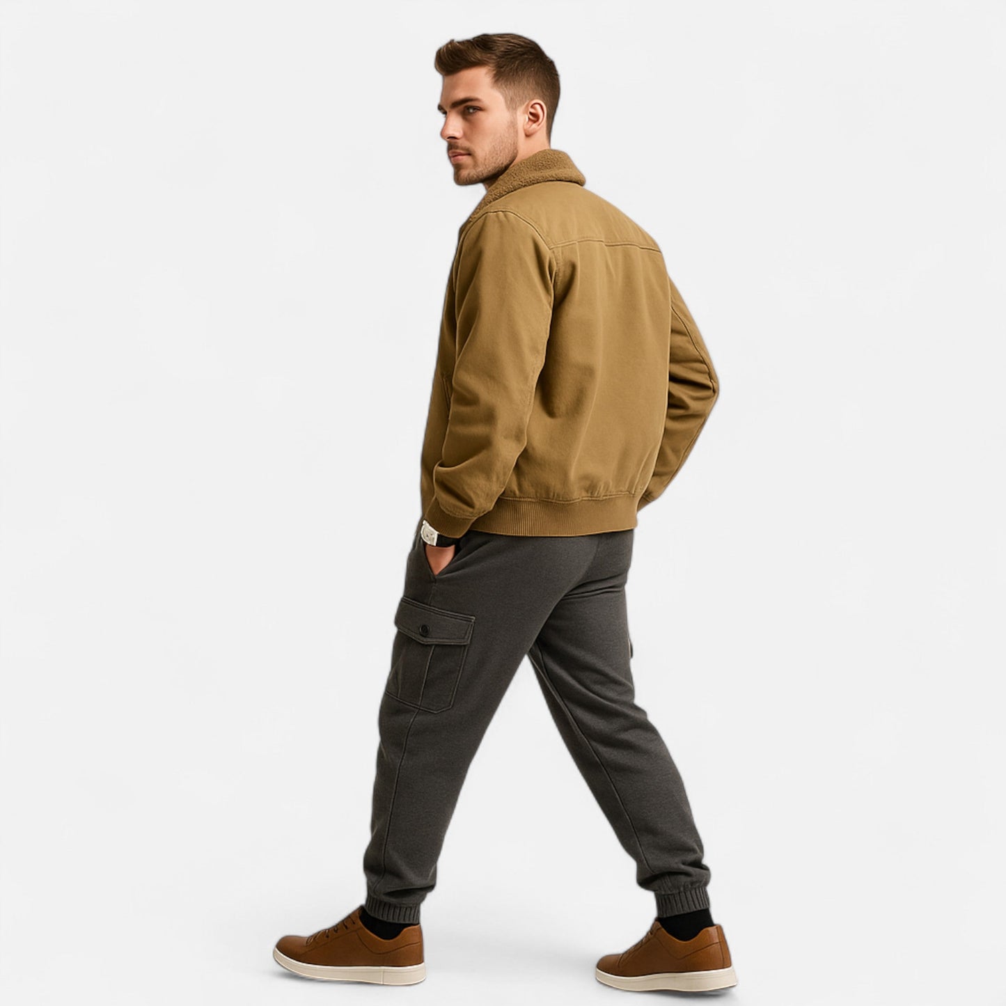 Cotton Lambswool Jacket Homme | Veste Décontractée en Coton & Laine | Élégance Intemporelle et Chaleur Saisonnière