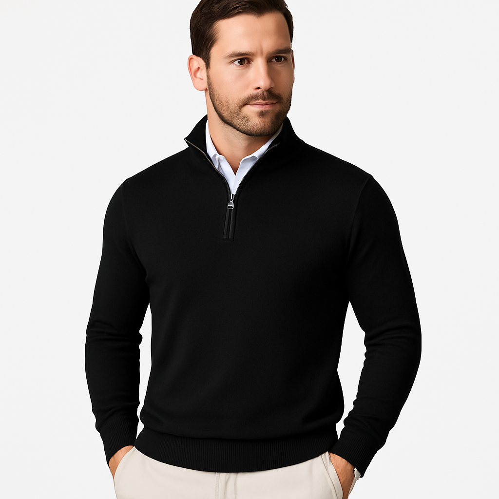 Pull Homme en Maille avec Col Zippé | Style Casual & Business