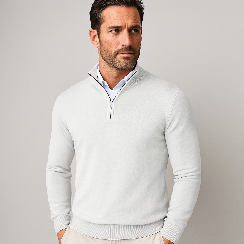 Pull Homme en Maille avec Col Zippé | Style Casual & Business