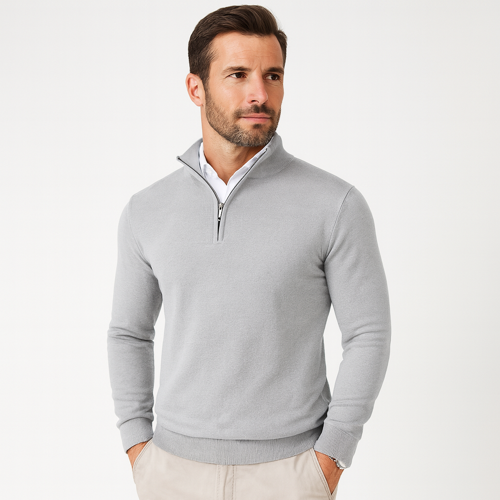 Pull Homme en Maille avec Col Zippé | Style Casual & Business