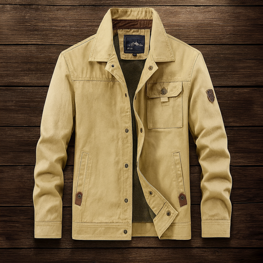 Veste Outdoor Homme en Canvas Robuste | Style Urbain et Fonctionnel
