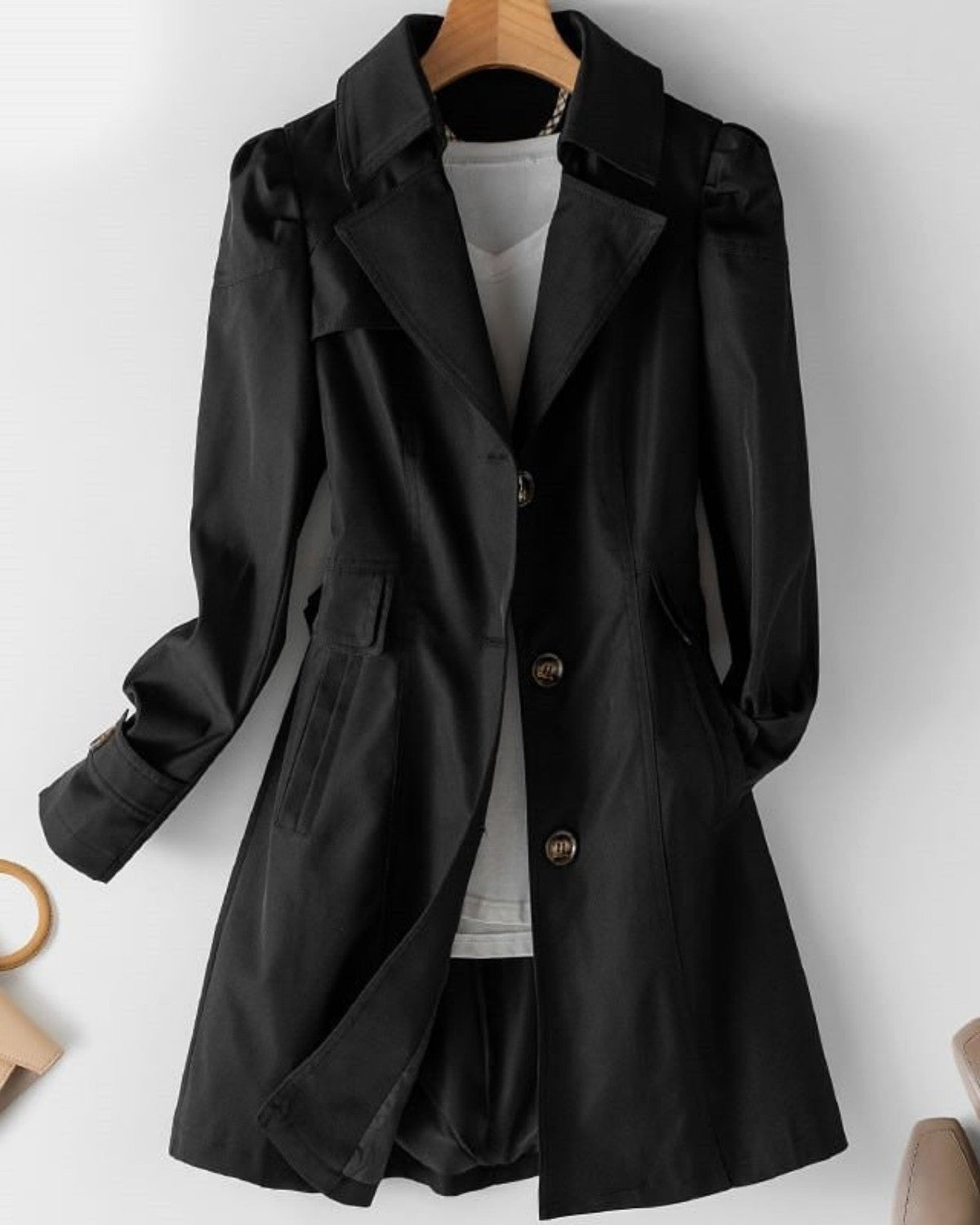 Mathilde | Trench Coat - Trench Classique Femme à Boutons avec Coupe Élégante