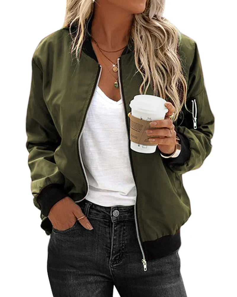 Veste bomber légère à coupe moderne – Décontractée, urbaine & polyvalente