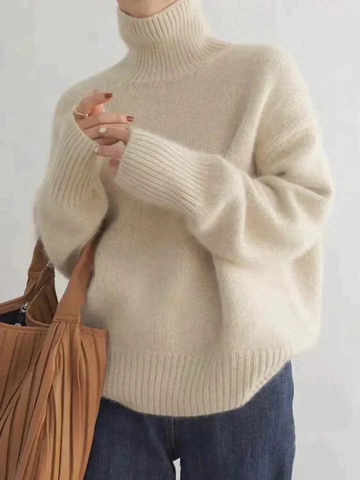 Pull Femme Col Roulé Cachemire | Confort Doux et Élégance Quotidienne
