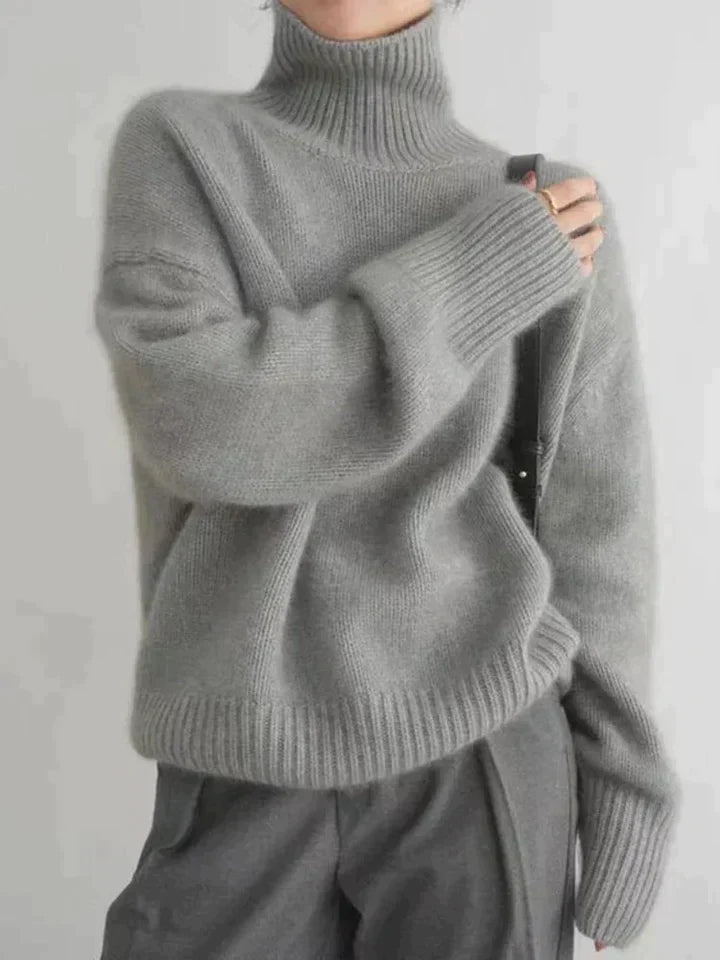 Pull Femme Col Roulé Cachemire | Confort Doux et Élégance Quotidienne