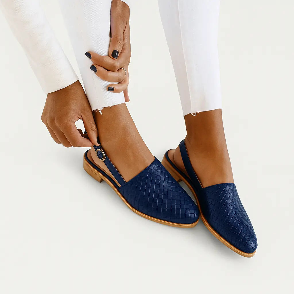 Chaussures slingback tressées – Élégantes, confortables & polyvalentes