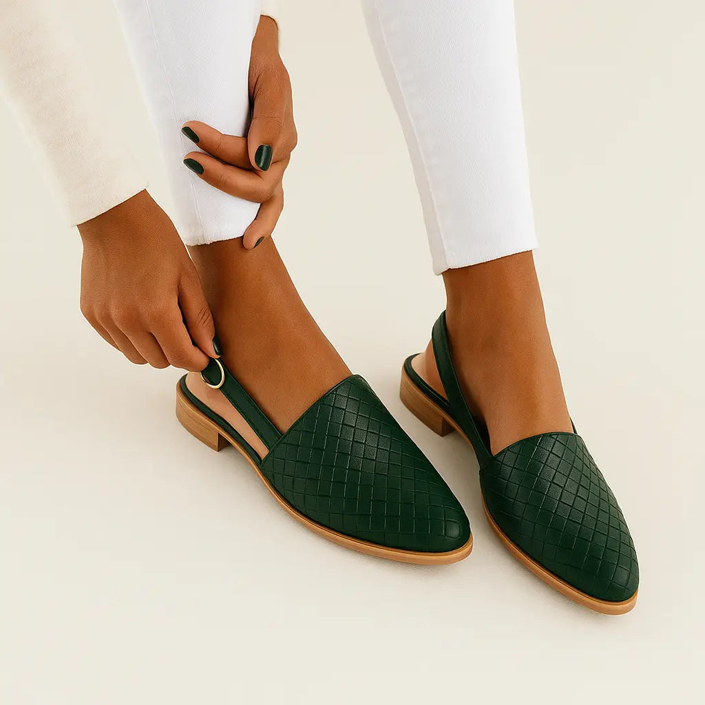 Chaussures slingback tressées – Élégantes, confortables & polyvalentes
