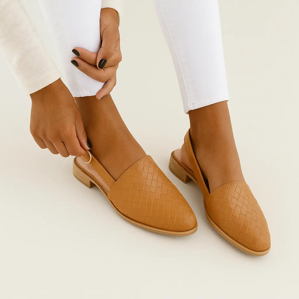Chaussures slingback tressées – Élégantes, confortables & polyvalentes