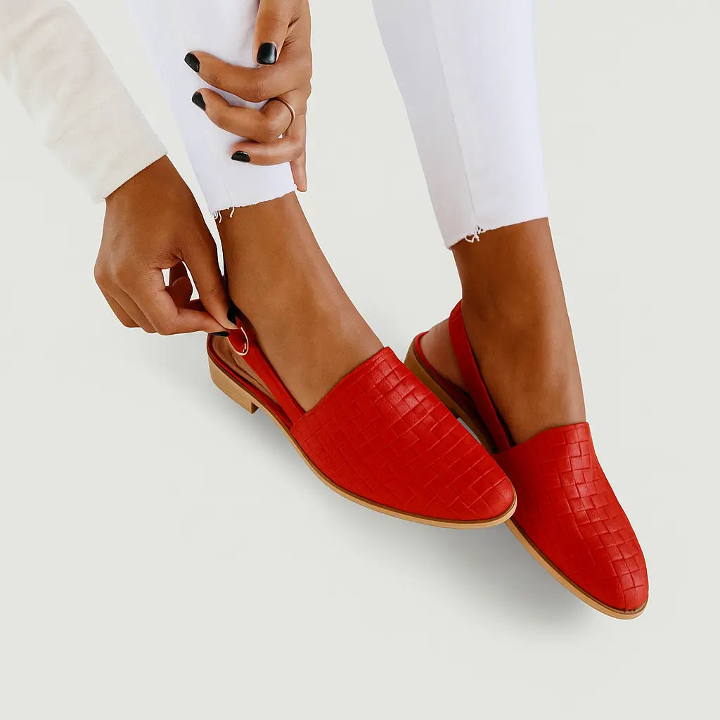 Chaussures slingback tressées – Élégantes, confortables & polyvalentes