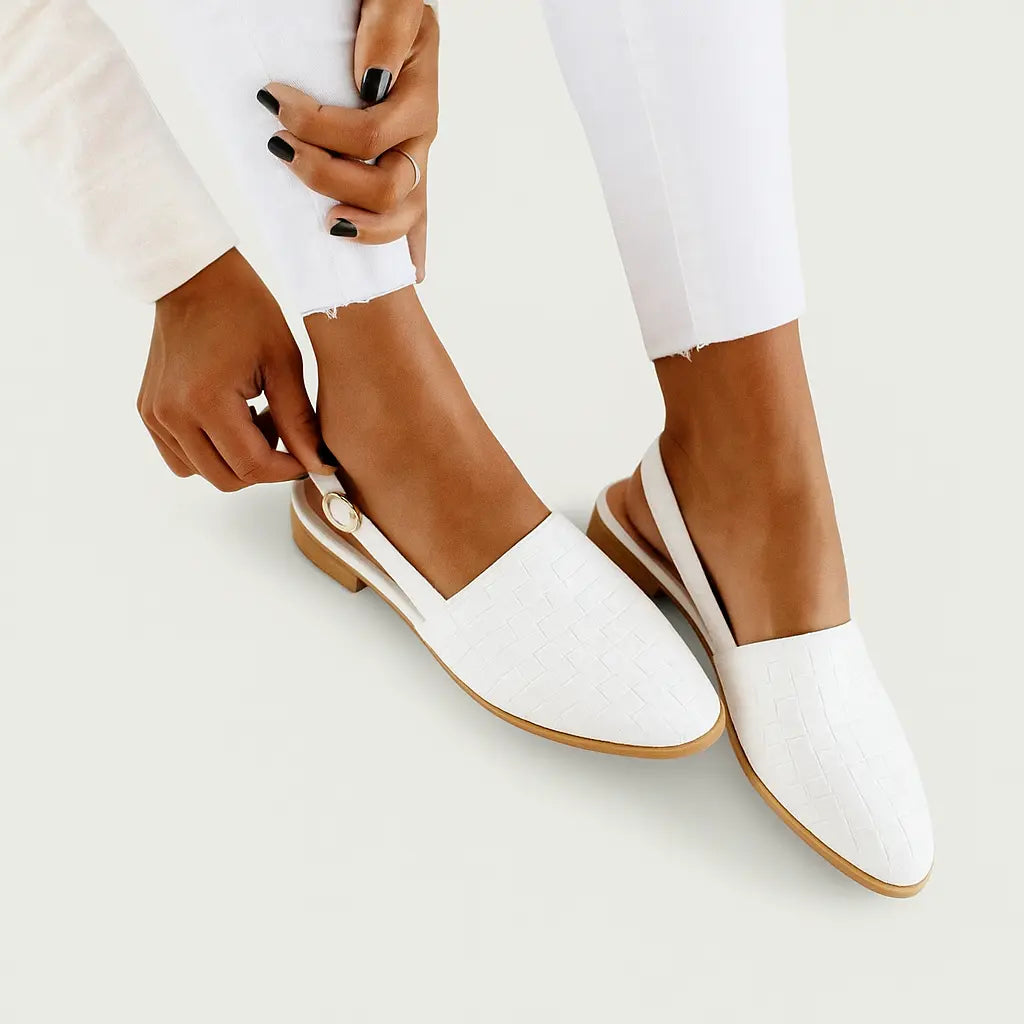 Chaussures slingback tressées – Élégantes, confortables & polyvalentes