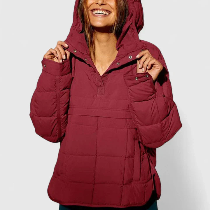 Doudoune femme matelassée légère | Veste puffer coupe relaxed & col montant