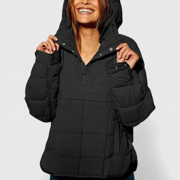 Doudoune femme matelassée légère | Veste puffer coupe relaxed & col montant