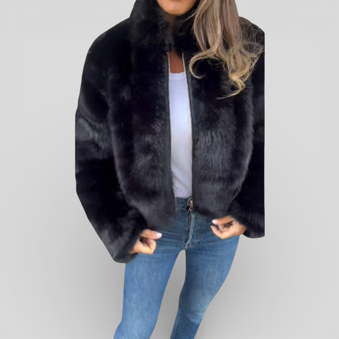 Veste pour femme à col montant avec fermeture à glissière – Stylée, Confortable & Polyvalente