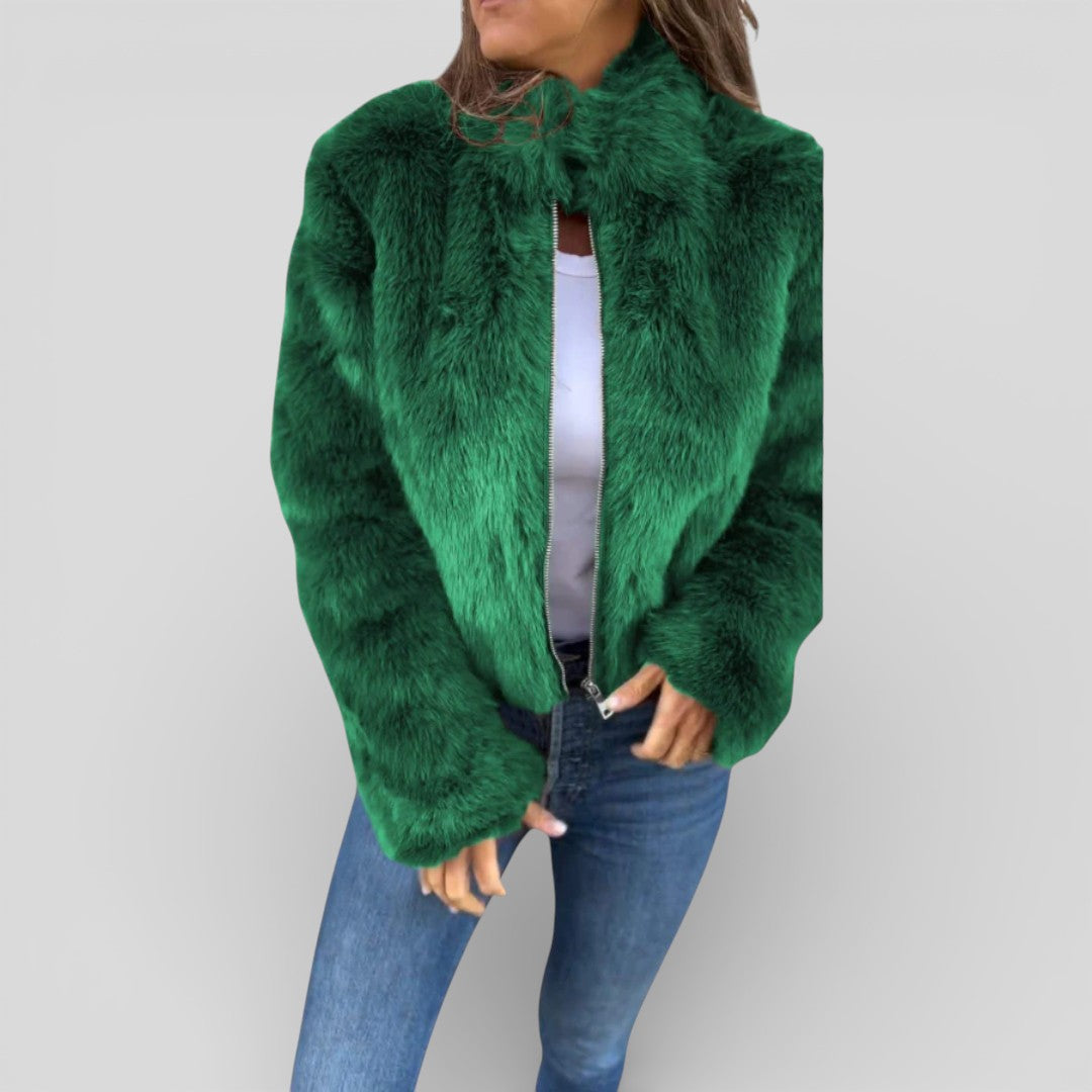 Veste pour femme à col montant avec fermeture à glissière – Stylée, Confortable & Polyvalente