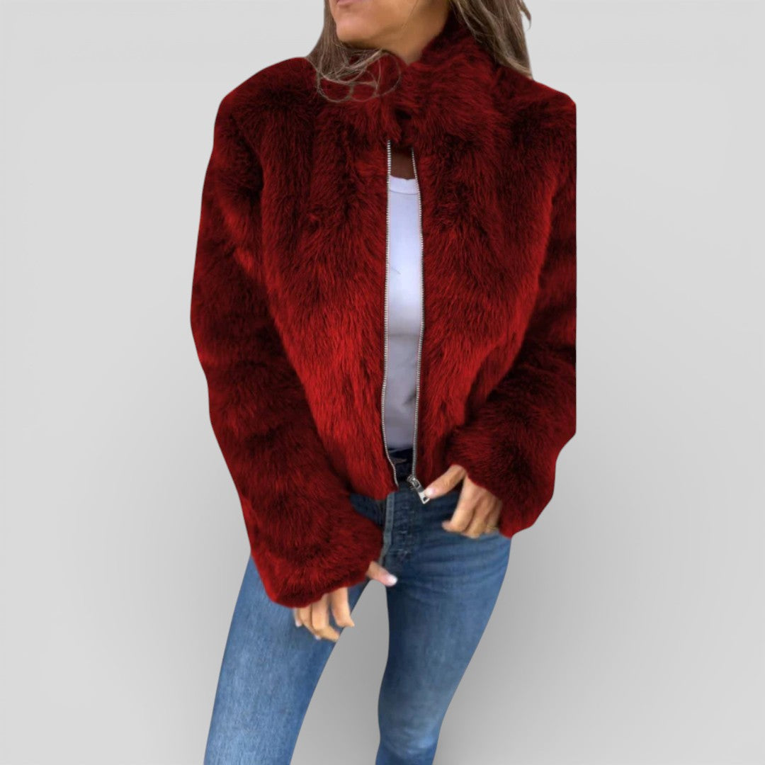 Veste pour femme à col montant avec fermeture à glissière – Stylée, Confortable & Polyvalente