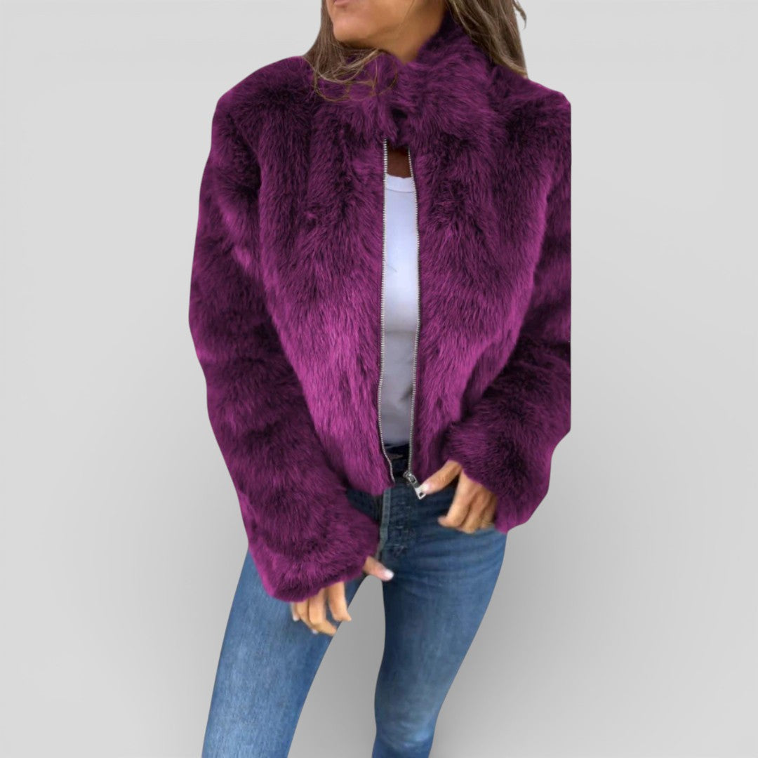 Veste pour femme à col montant avec fermeture à glissière – Stylée, Confortable & Polyvalente