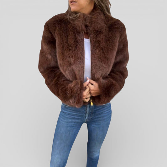 Veste pour femme à col montant avec fermeture à glissière – Stylée, Confortable & Polyvalente