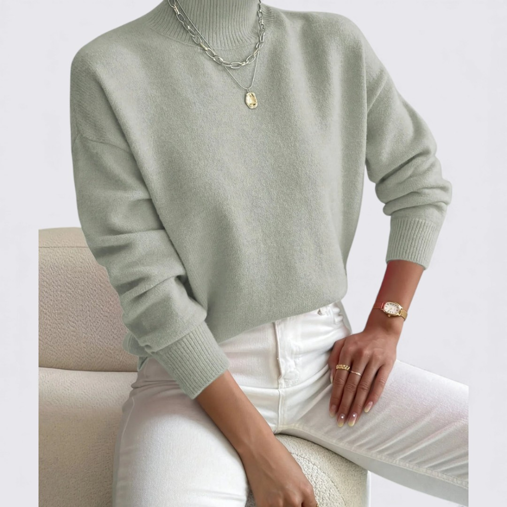 Pull à col montant pour femme – Élégant, Confortable & Polyvalent
