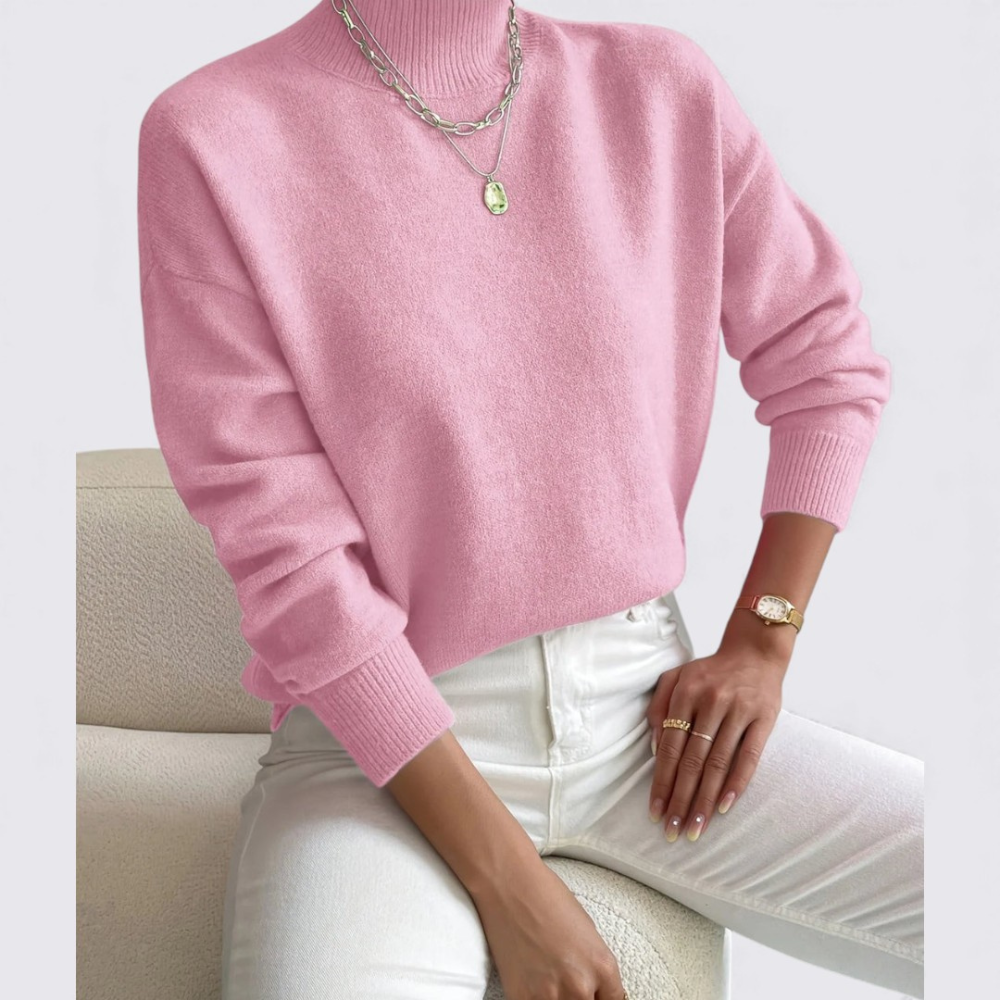 Pull à col montant pour femme – Élégant, Confortable & Polyvalent