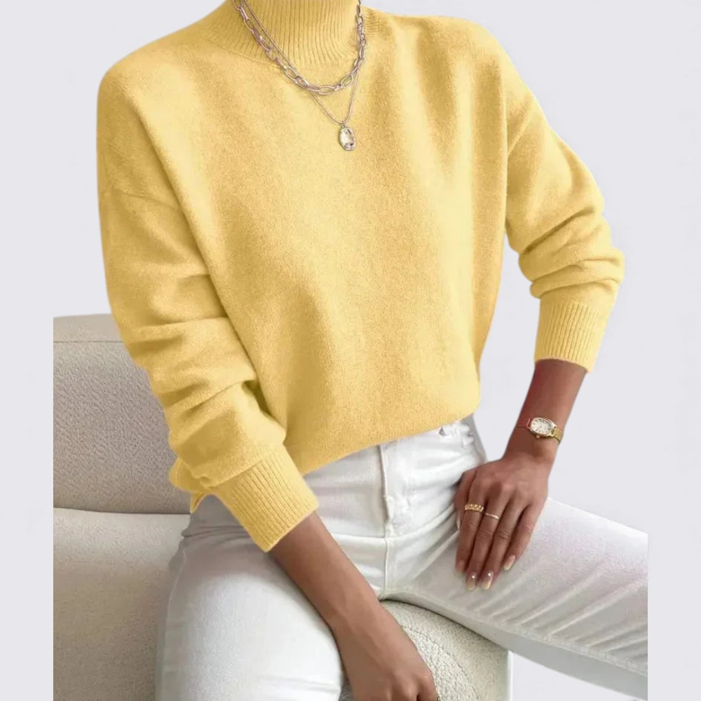 Pull à col montant pour femme – Élégant, Confortable & Polyvalent