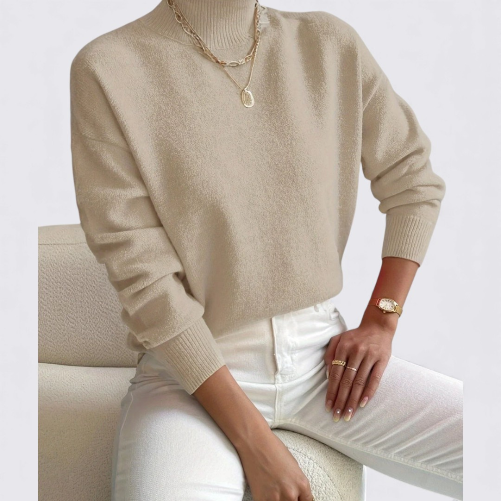 Pull à col montant pour femme – Élégant, Confortable & Polyvalent