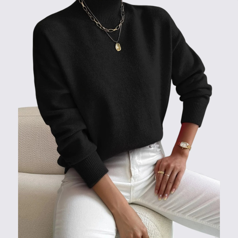 Pull à col montant pour femme – Élégant, Confortable & Polyvalent