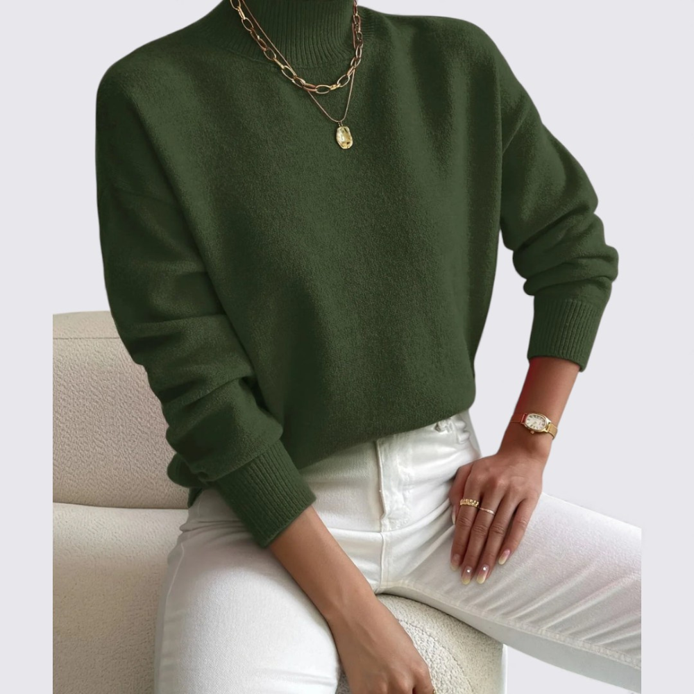 Pull à col montant pour femme – Élégant, Confortable & Polyvalent