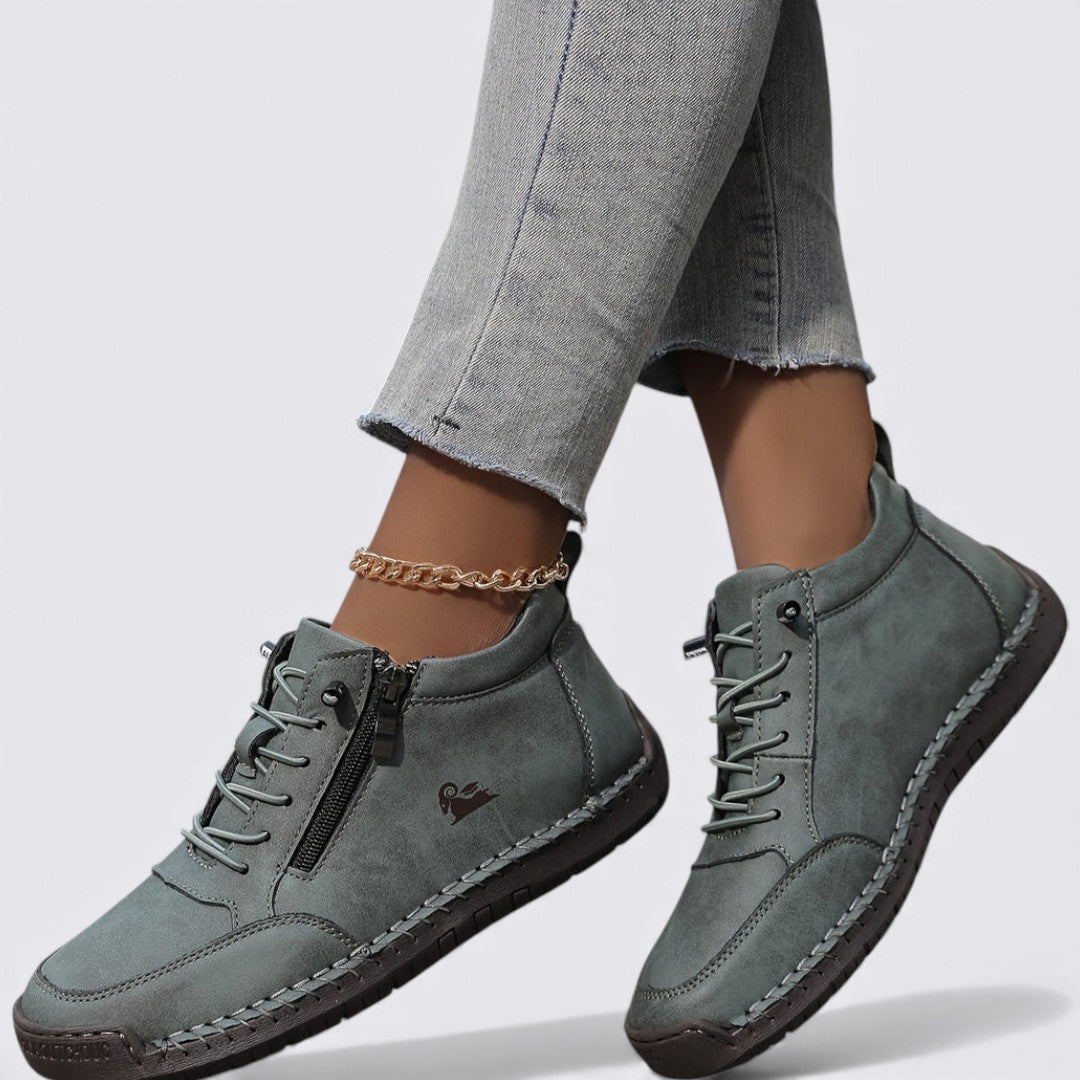 Bottines montantes pour femme avec fermeture à glissière – Confortables, Stylées & Polyvalentes
