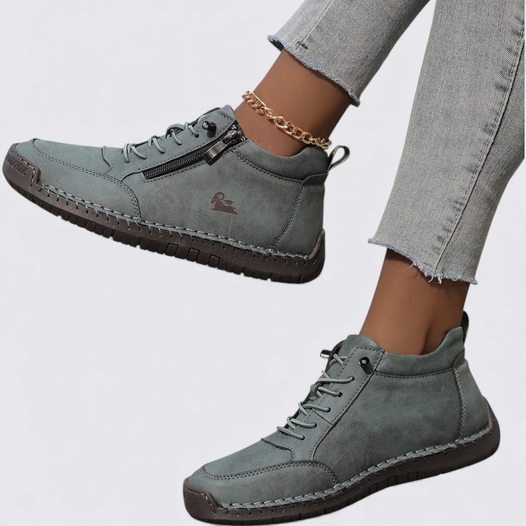 Bottines montantes pour femme avec fermeture à glissière – Confortables, Stylées & Polyvalentes