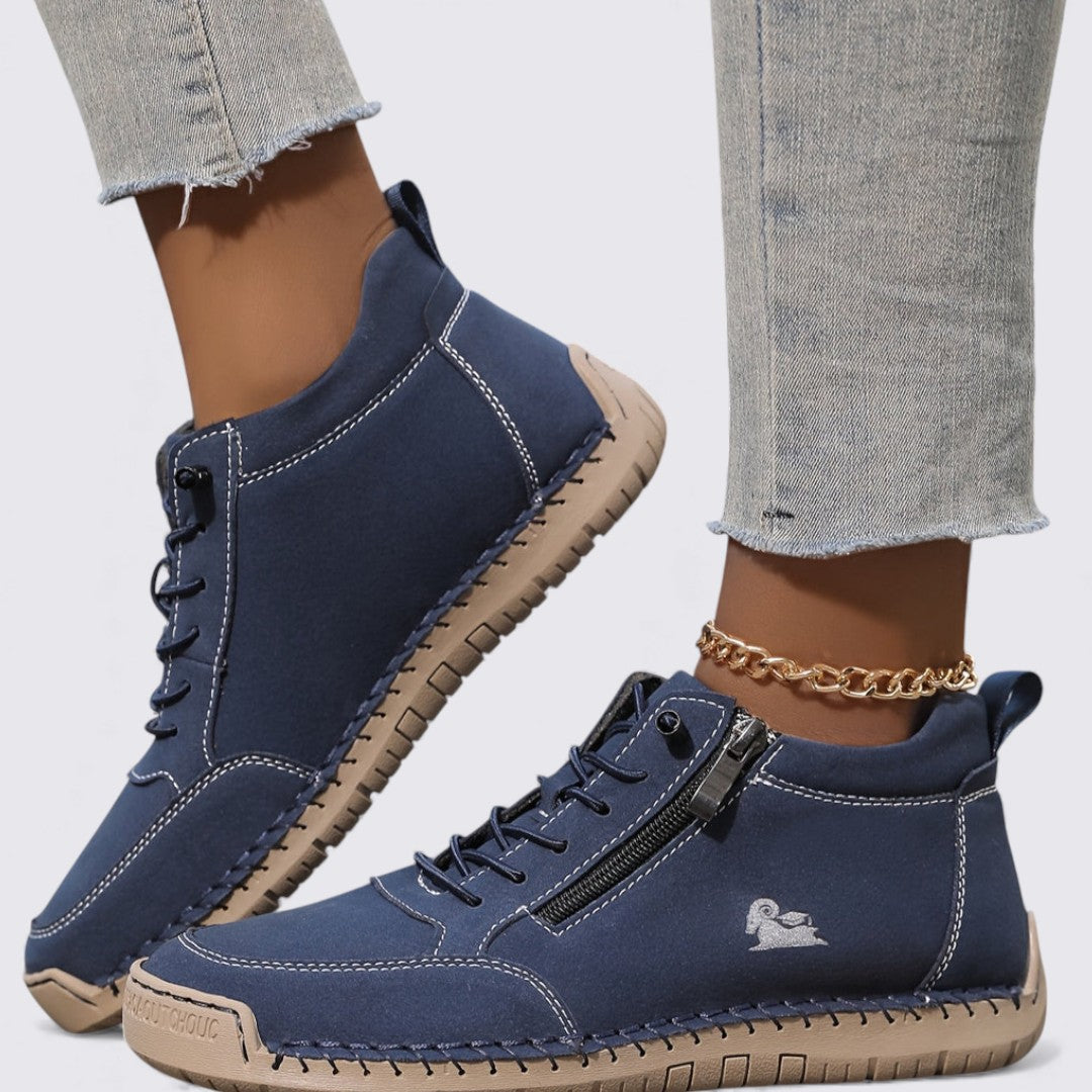 Bottines montantes pour femme avec fermeture à glissière – Confortables, Stylées & Polyvalentes