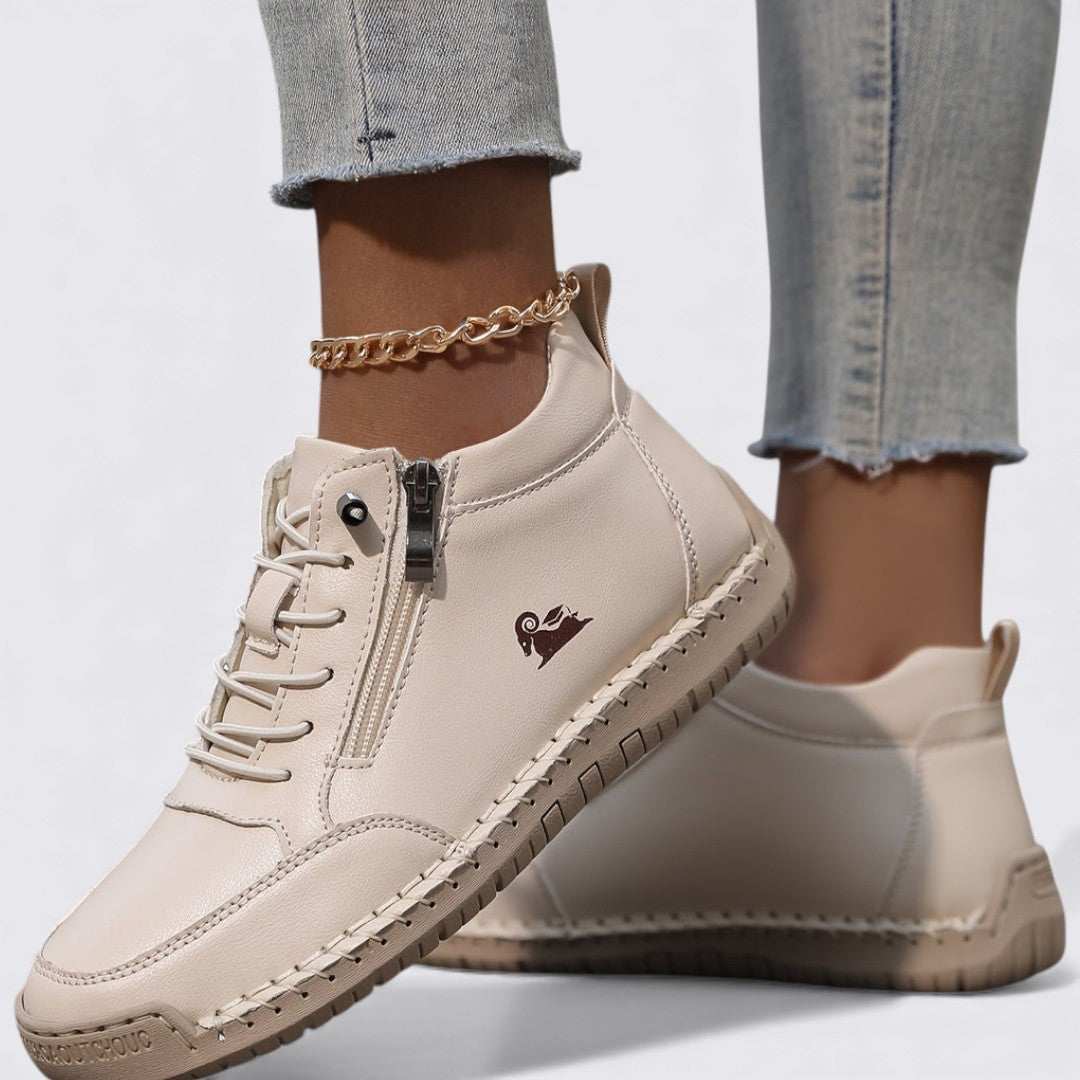 Bottines montantes pour femme avec fermeture à glissière – Confortables, Stylées & Polyvalentes