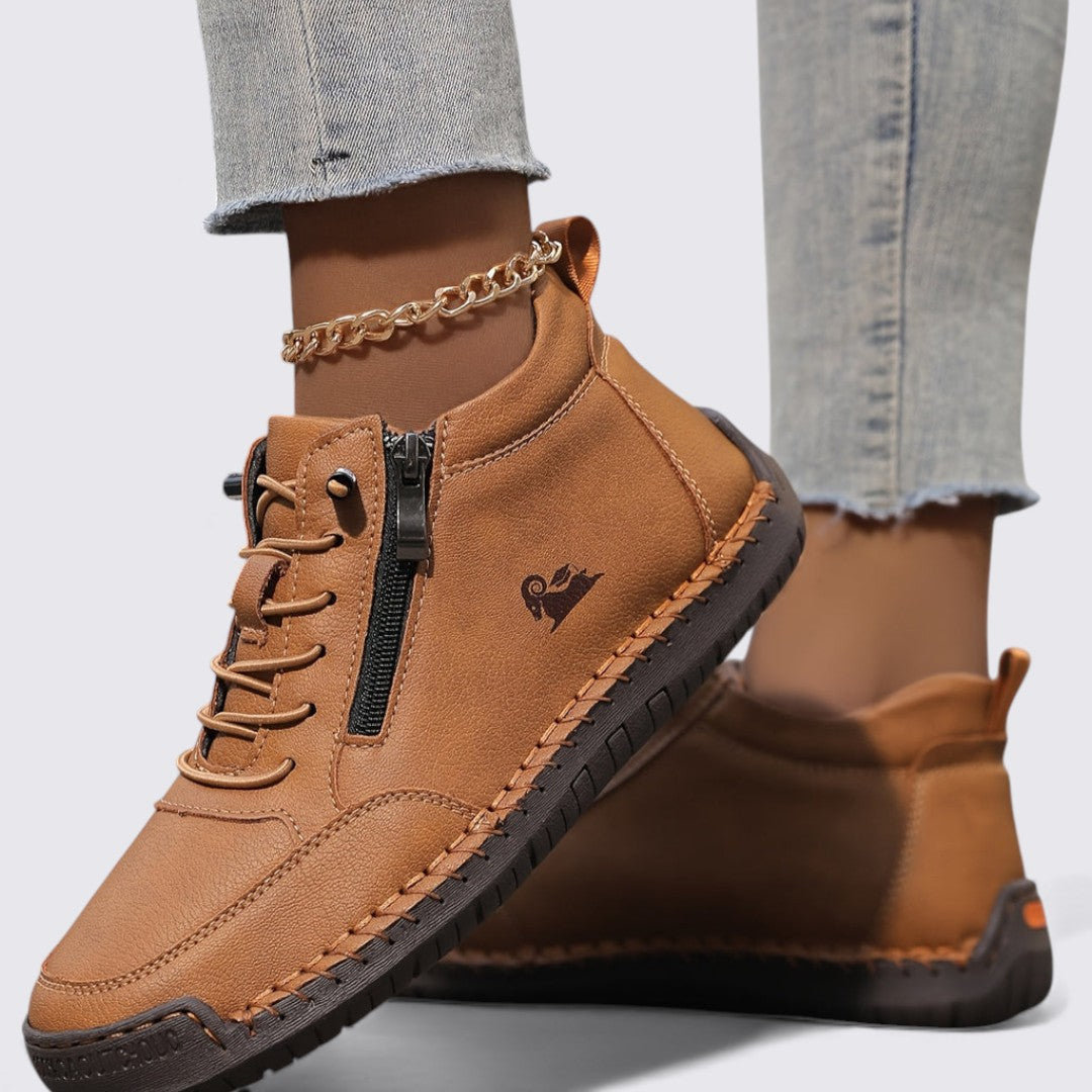 Bottines montantes pour femme avec fermeture à glissière – Confortables, Stylées & Polyvalentes