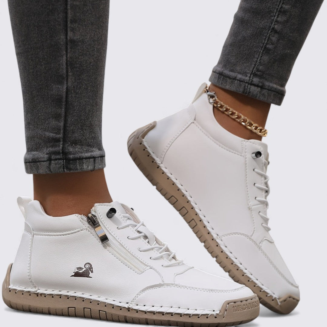 Bottines montantes pour femme avec fermeture à glissière – Confortables, Stylées & Polyvalentes